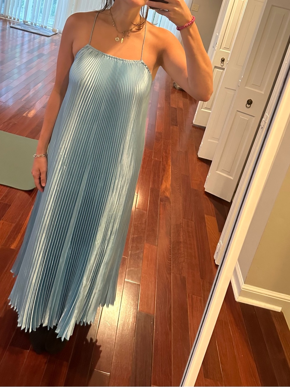 L’Idee Summer Blue Ete Pleated Midi-Dress - Picture 5 of 6